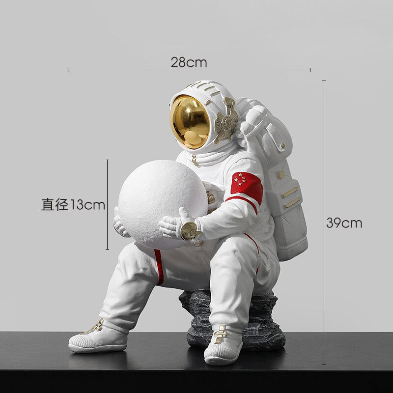 ChandeliersDecor.com-Kids Room Nursery Lighting-Astronaut Sculpture Statue Light: Unique, Decorative Piece