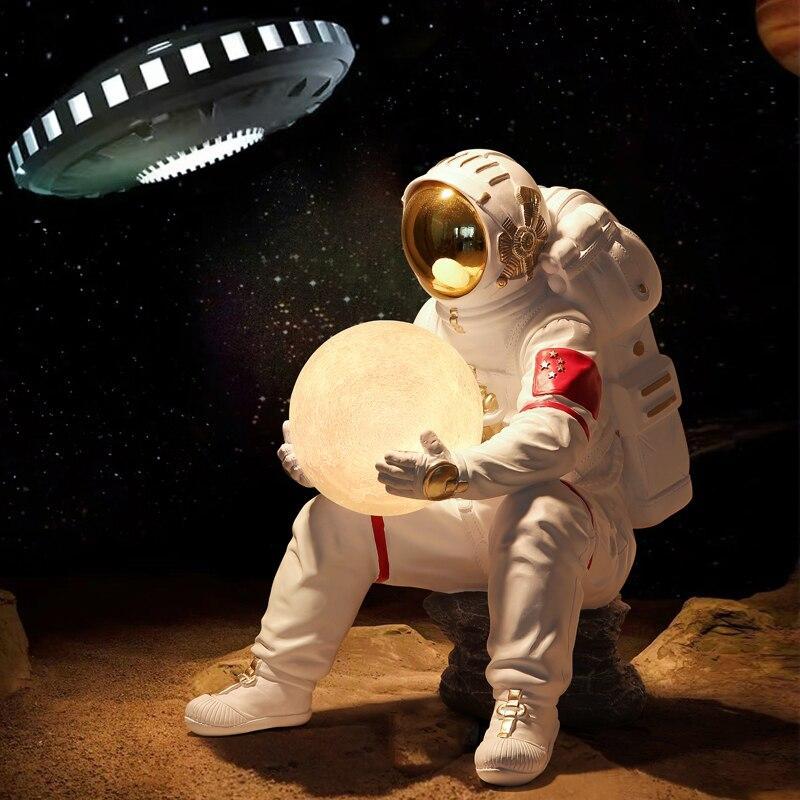 ChandeliersDecor.com-Kids Room Nursery Lighting-Astronaut Sculpture Statue Light: Unique, Decorative Piece
