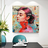 ChandeliersDecor.com-Audrey Hepburn Wall Art-Audrey Hepburn Brushed Wall Art - Stunning Decor