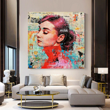 ChandeliersDecor.com-Audrey Hepburn Wall Art-Audrey Hepburn Brushed Wall Art - Stunning Decor