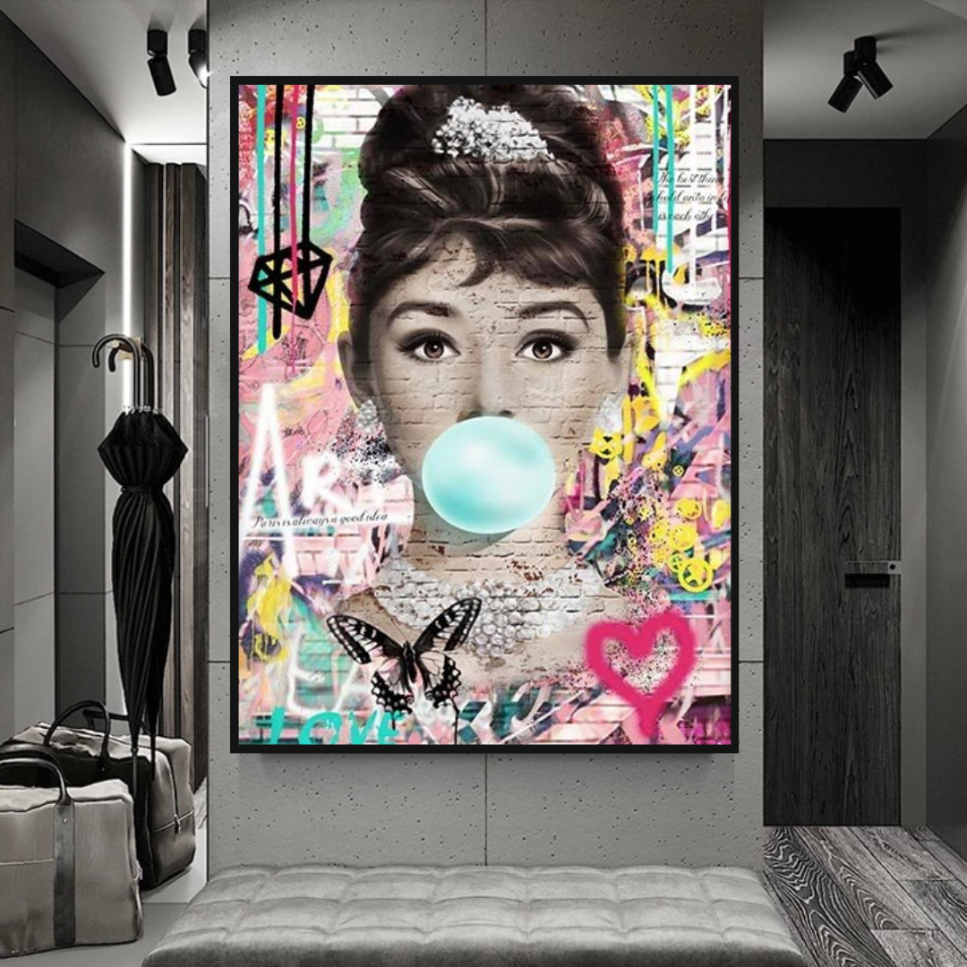 ChandeliersDecor.com-Audrey Hepburn Wall Art-Audrey Hepburn Canvas Poster - Authentic Wall Art