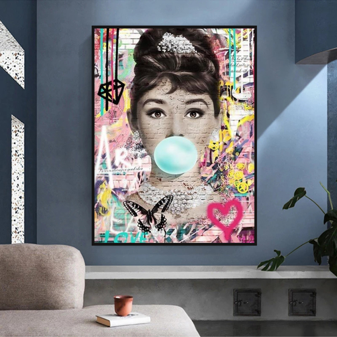 ChandeliersDecor.com-Audrey Hepburn Wall Art-Audrey Hepburn Canvas Poster - Authentic Wall Art