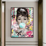 ChandeliersDecor.com-Audrey Hepburn Wall Art-Audrey Hepburn Canvas Poster - Authentic Wall Art