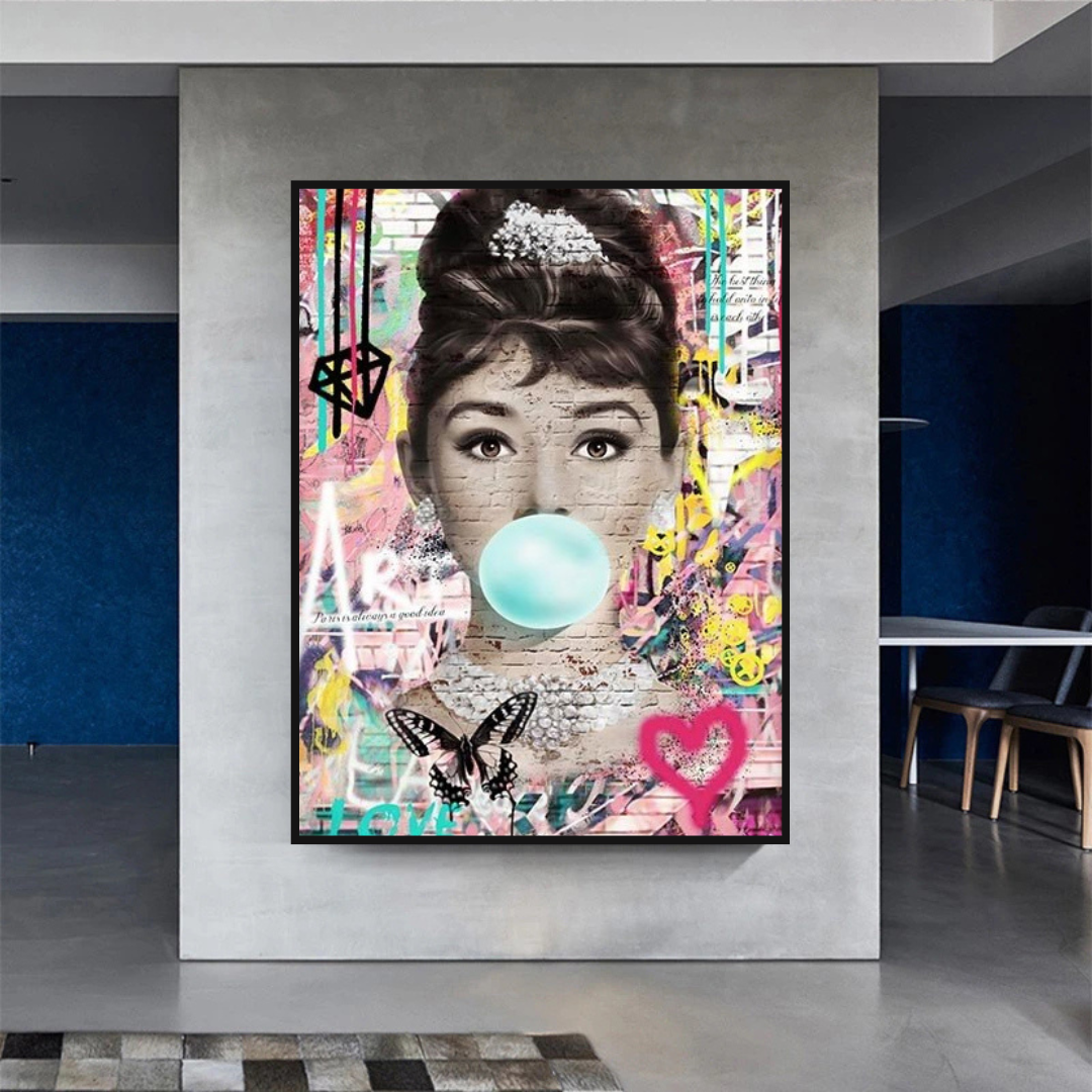 ChandeliersDecor.com-Audrey Hepburn Wall Art-Audrey Hepburn Canvas Poster - Authentic Wall Art