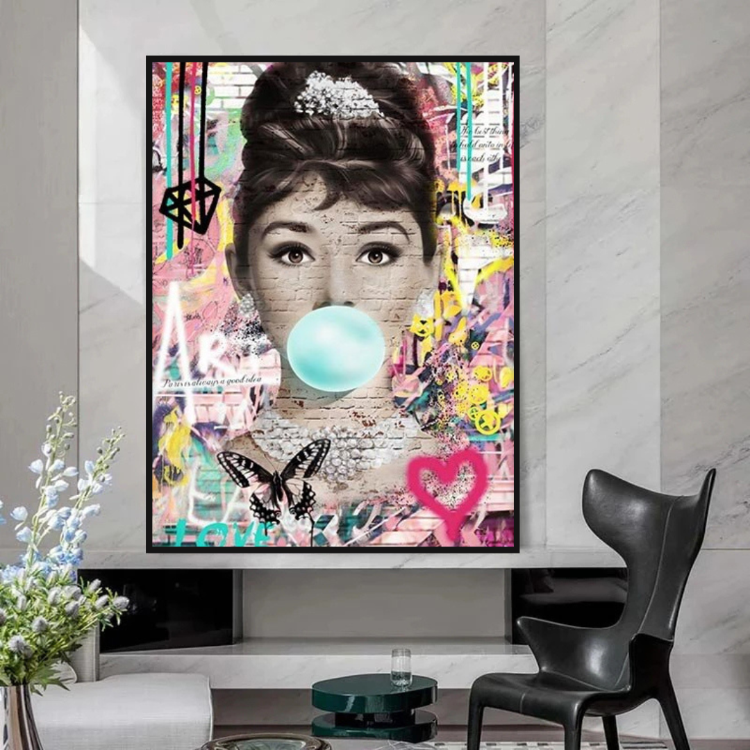 ChandeliersDecor.com-Audrey Hepburn Wall Art-Audrey Hepburn Canvas Poster - Authentic Wall Art