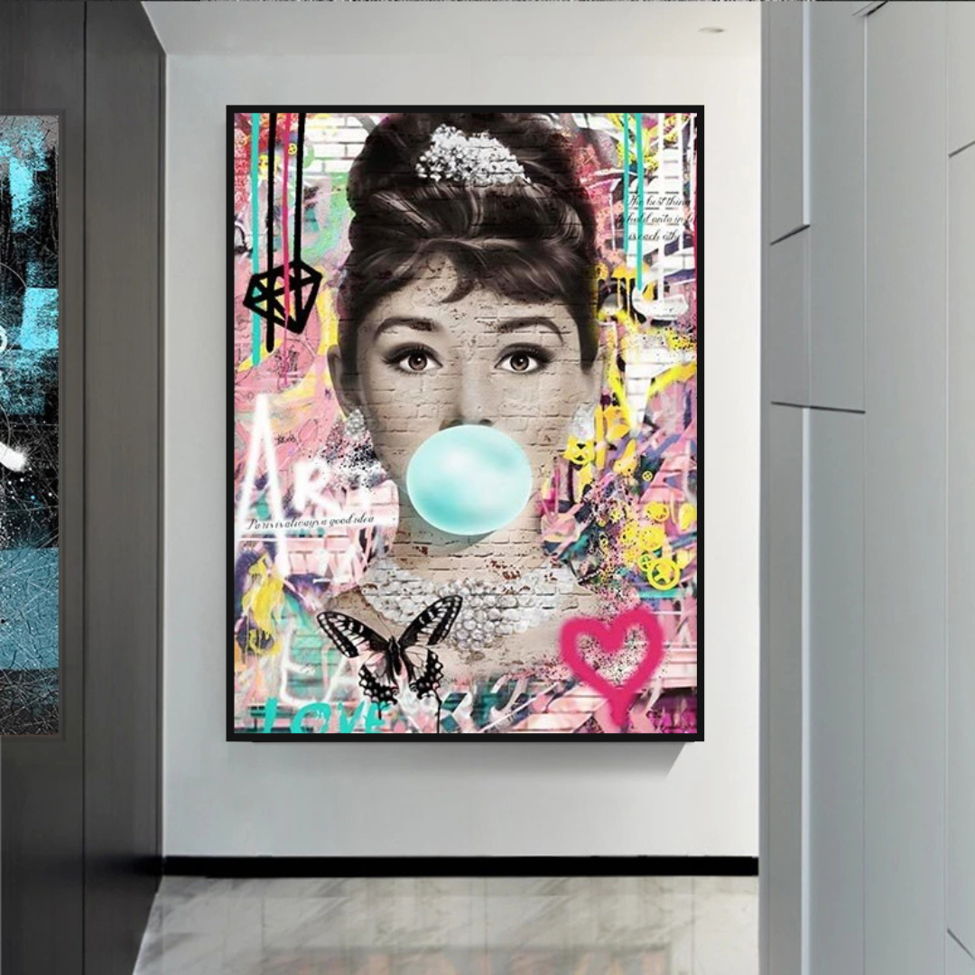 ChandeliersDecor.com-Audrey Hepburn Wall Art-Audrey Hepburn Canvas Poster - Authentic Wall Art