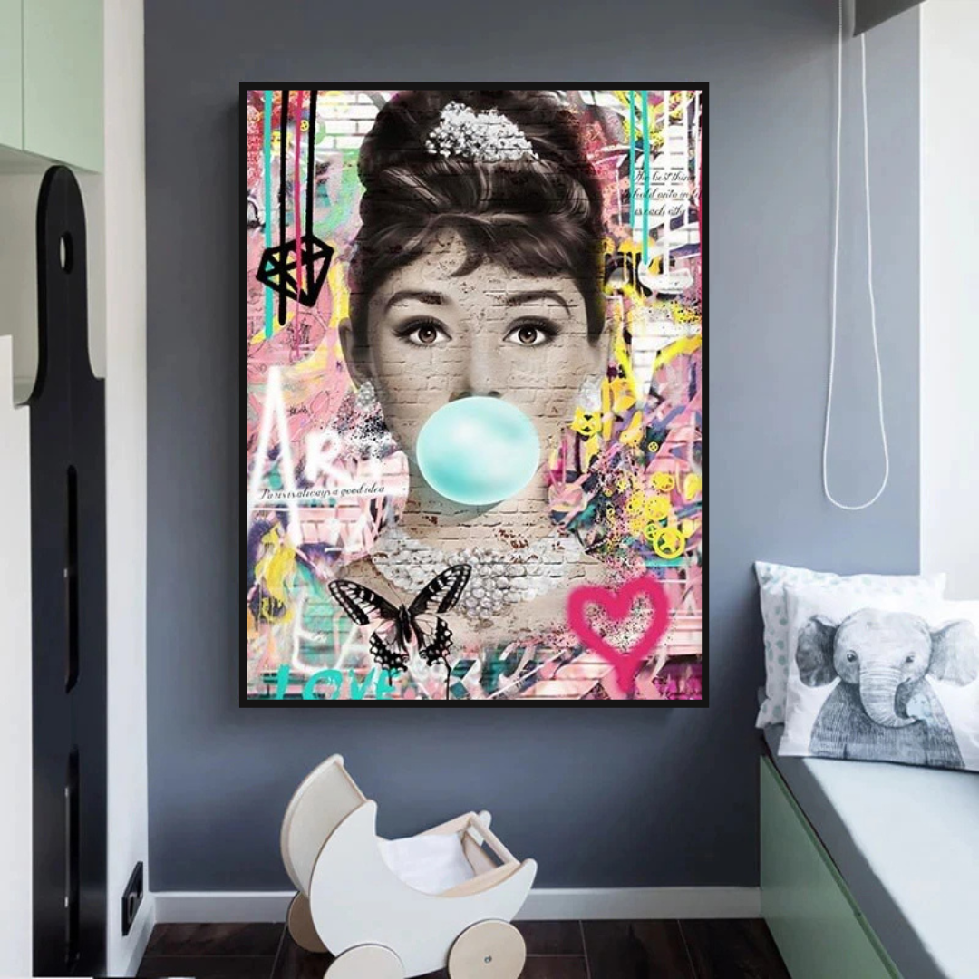 ChandeliersDecor.com-Audrey Hepburn Wall Art-Audrey Hepburn Canvas Poster - Authentic Wall Art