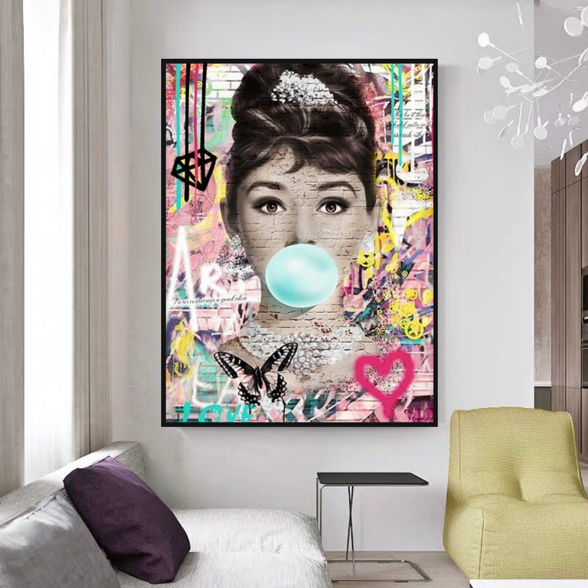 ChandeliersDecor.com-Audrey Hepburn Wall Art-Audrey Hepburn Canvas Poster - Authentic Wall Art