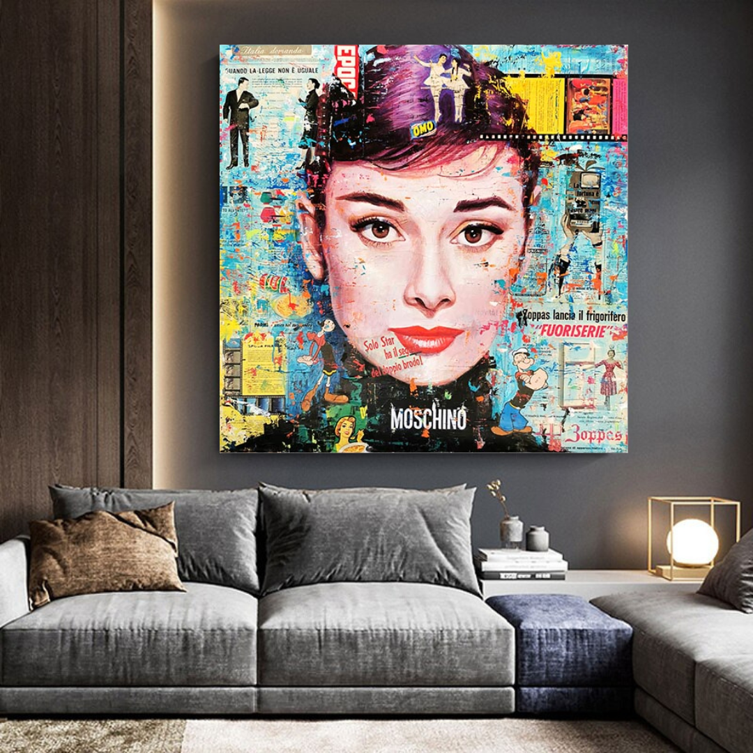 ChandeliersDecor.com-Audrey Hepburn Wall Art-Audrey Hepburn Classic Canvas Art - Exquisite Reproduction