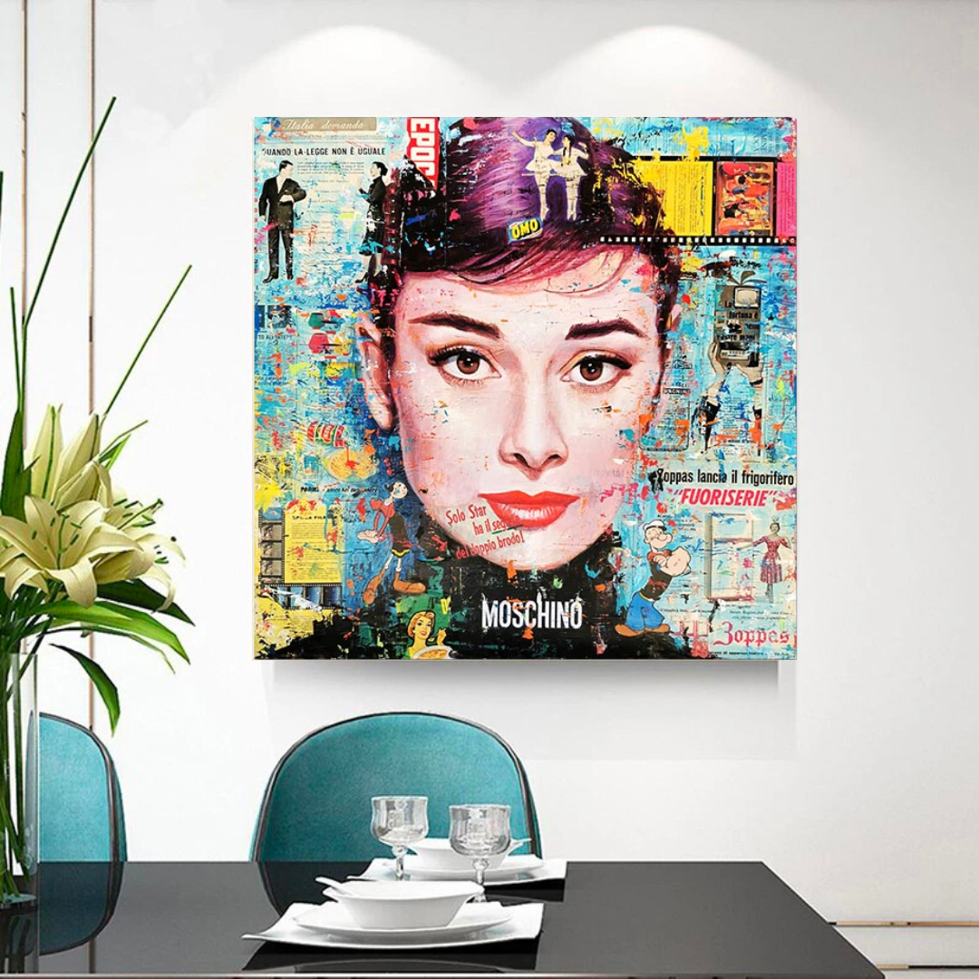 ChandeliersDecor.com-Audrey Hepburn Wall Art-Audrey Hepburn Classic Canvas Art - Exquisite Reproduction