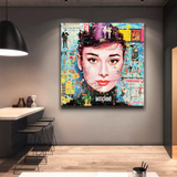 ChandeliersDecor.com-Audrey Hepburn Wall Art-Audrey Hepburn Classic Canvas Art - Exquisite Reproduction