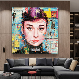 ChandeliersDecor.com-Audrey Hepburn Wall Art-Audrey Hepburn Classic Canvas Art - Exquisite Reproduction