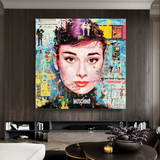 ChandeliersDecor.com-Audrey Hepburn Wall Art-Audrey Hepburn Classic Canvas Art - Exquisite Reproduction