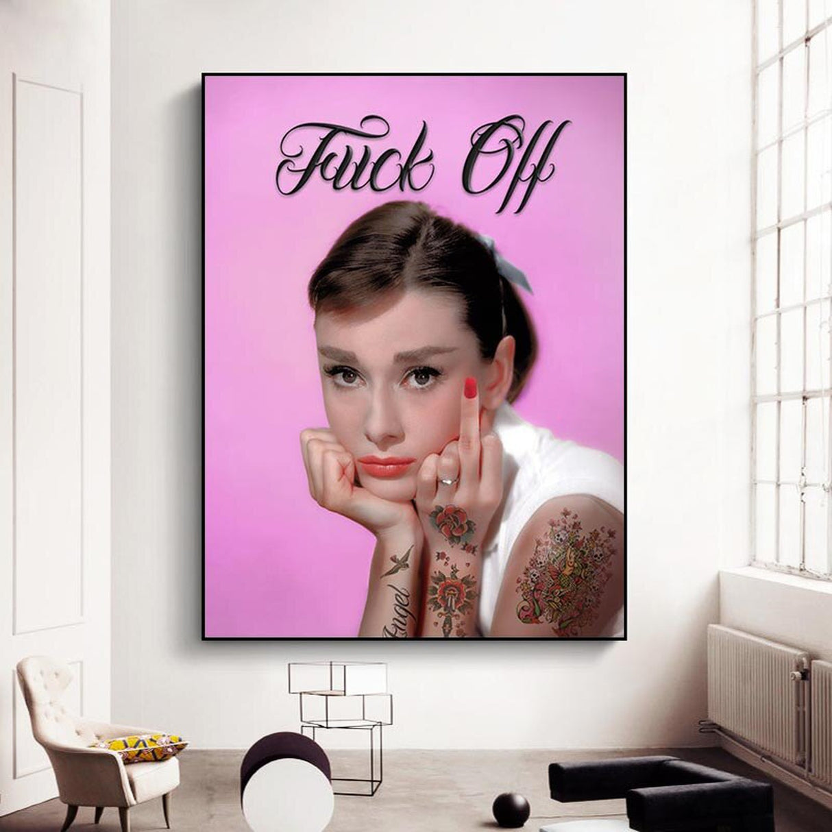 ChandeliersDecor.com-Audrey Hepburn Wall Art-Audrey Hepburn Poster - Classic Elegant Wall Art