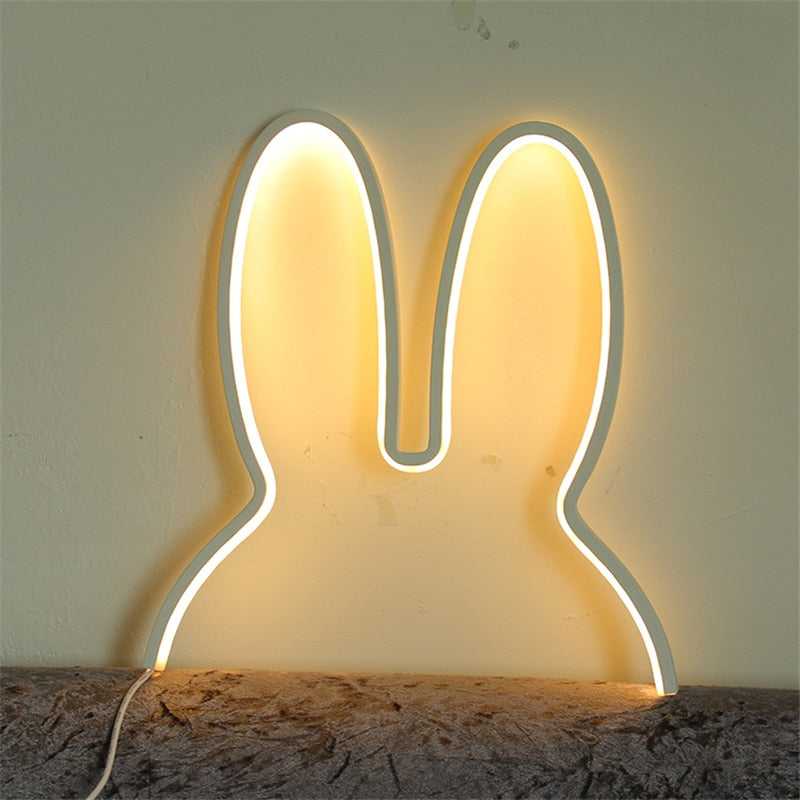 ChandeliersDecor.com-Kids Room Nursery Lighting-Baby Rabbit Night Lights USB Powered LED Lamp