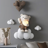 ChandeliersDecor.com-Kids Room Nursery Lighting-Balloon Bear Statue Wall Hanging Globe Light for Kids Room