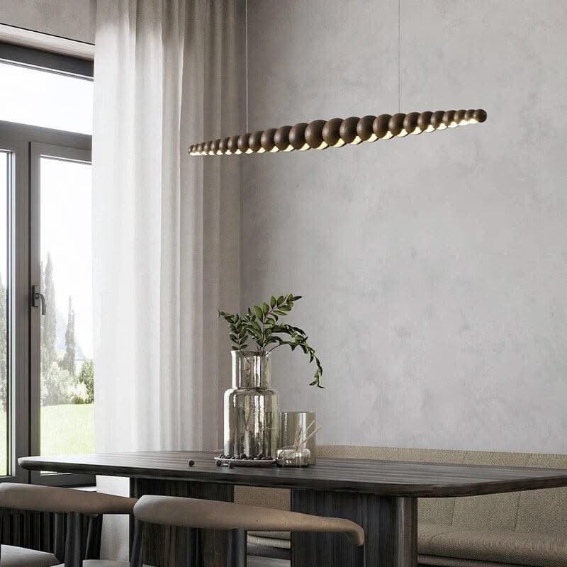 ChandeliersDecor.com-Kitchen Island-Bamboo Wood Globe Bar LED Pendant Light