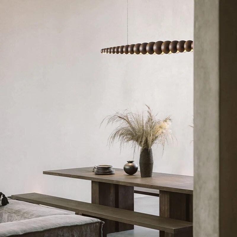 ChandeliersDecor.com-Kitchen Island-Bamboo Wood Globe Bar LED Pendant Light