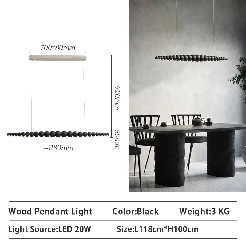 ChandeliersDecor.com-Kitchen Island-Bamboo Wood Globe Bar LED Pendant Light