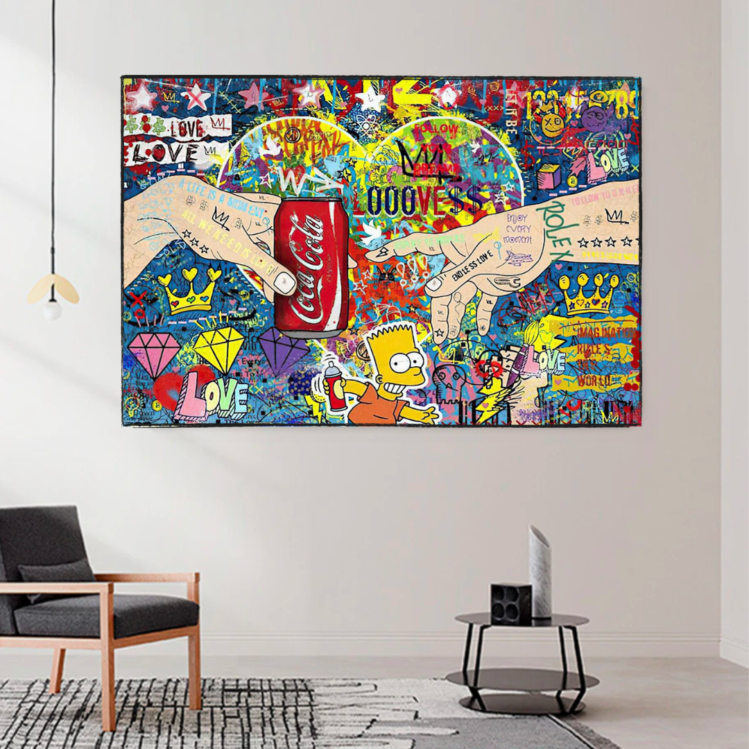 ChandeliersDecor.com-Banksy Wall Poster-Banksy All we need is Love Canvas Wall Art