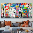 ChandeliersDecor.com-Banksy Wall Poster-Banksy Art Love Is All We Need Mix Canvas Wall Art