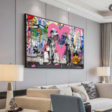 ChandeliersDecor.com-Banksy Wall Poster-Banksy Artwork Love Is Answer Canvas Wall Art