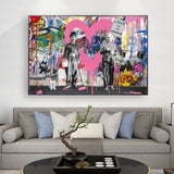 ChandeliersDecor.com-Banksy Wall Poster-Banksy Artwork Love Is Answer Canvas Wall Art