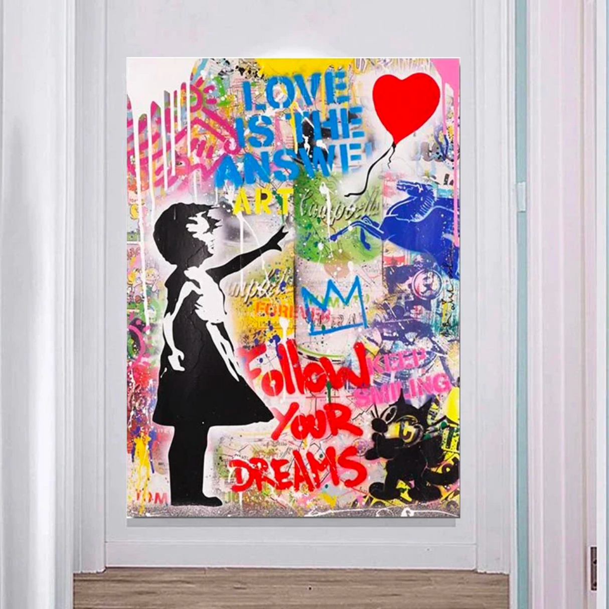 ChandeliersDecor.com-Banksy Wall Poster-Banksy Balloon Girl: A Captivating Masterpiece