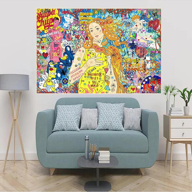 ChandeliersDecor.com-Banksy Wall Poster-Banksy Birth of Venus Art: Captivating Masterpiece