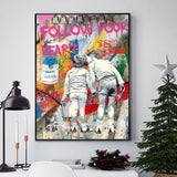 ChandeliersDecor.com-Banksy Wall Poster-Banksy Canvas Art - Follow Your Heart Graffiti Poster