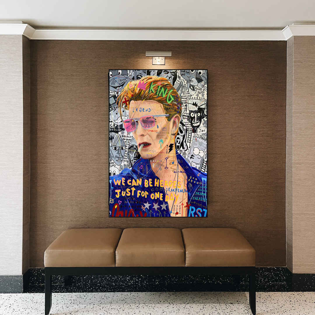 ChandeliersDecor.com-Musicians Wall Art-Banksy David Bowie Singer Canvas Wall Art