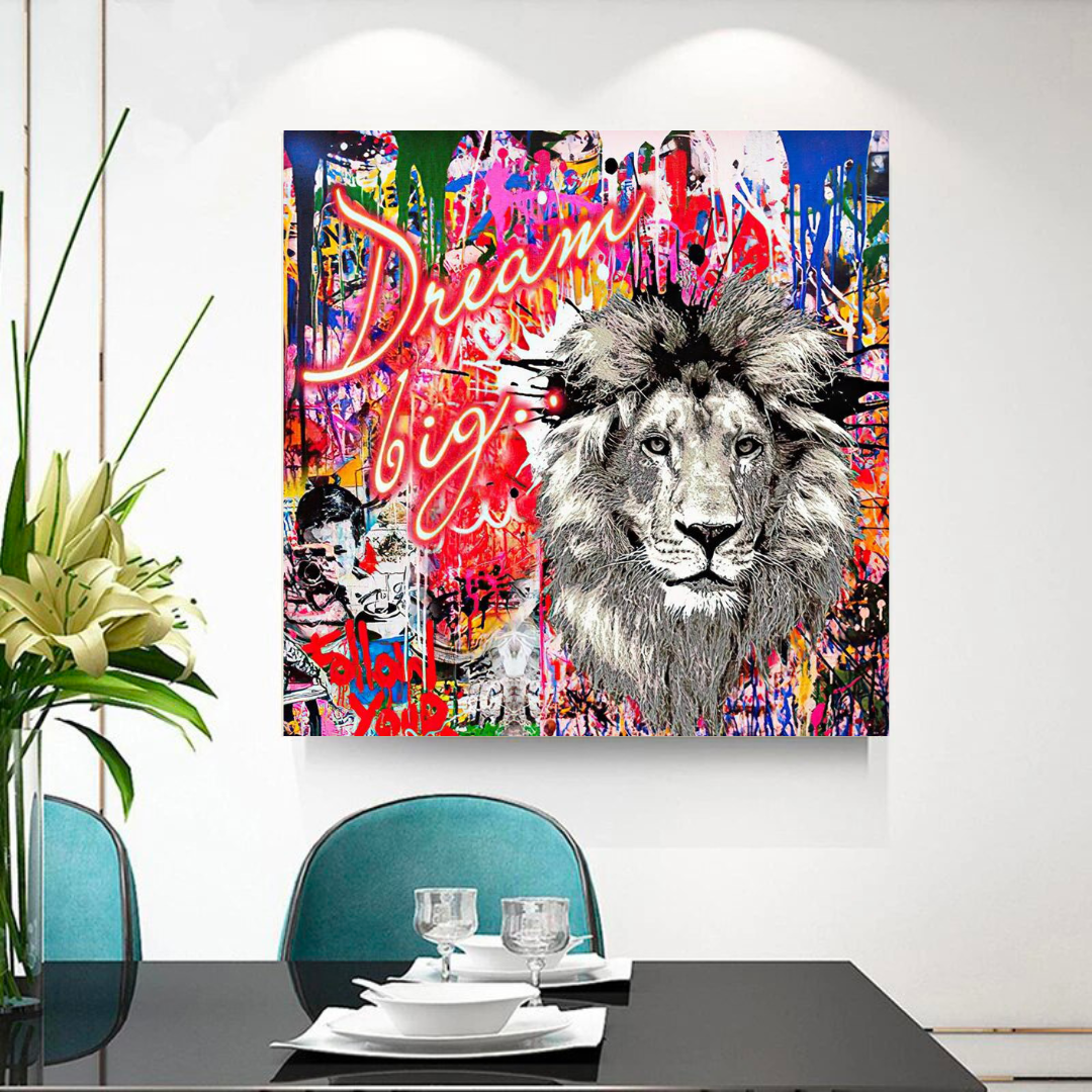 ChandeliersDecor.com-Banksy Wall Poster-Banksy Dream Big Canvas Wall Art - Eye-catching Masterpiece