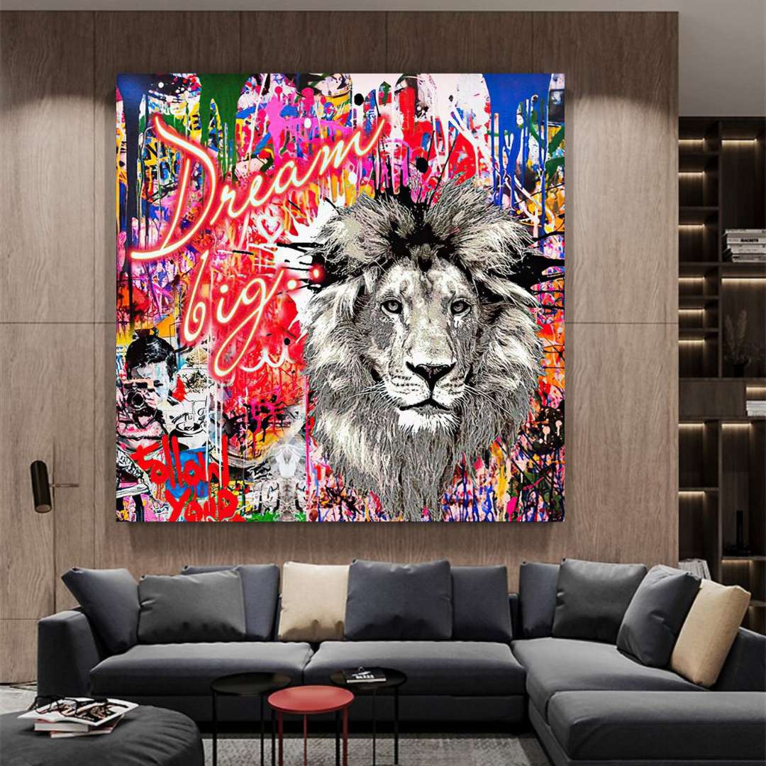 ChandeliersDecor.com-Banksy Wall Poster-Banksy Dream Big Canvas Wall Art - Eye-catching Masterpiece