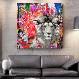 ChandeliersDecor.com-Banksy Wall Poster-Banksy Dream Big Canvas Wall Art - Eye-catching Masterpiece