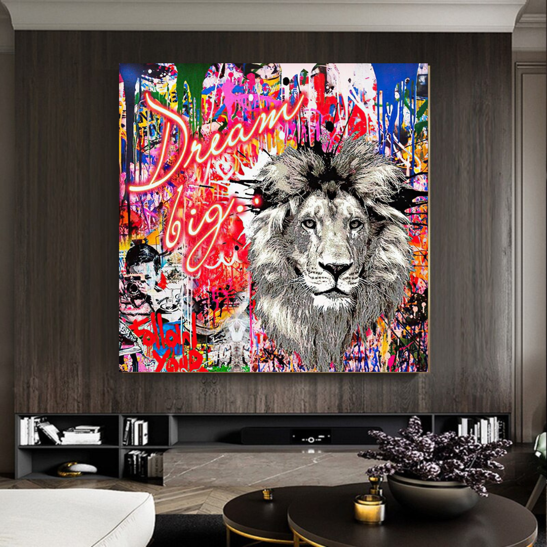 ChandeliersDecor.com-Banksy Wall Poster-Banksy Dream Big Canvas Wall Art - Eye-catching Masterpiece