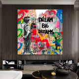 ChandeliersDecor.com-Banksy Wall Poster-Banksy Dream Big Dreams Wall Art - Explore Inspiring Art