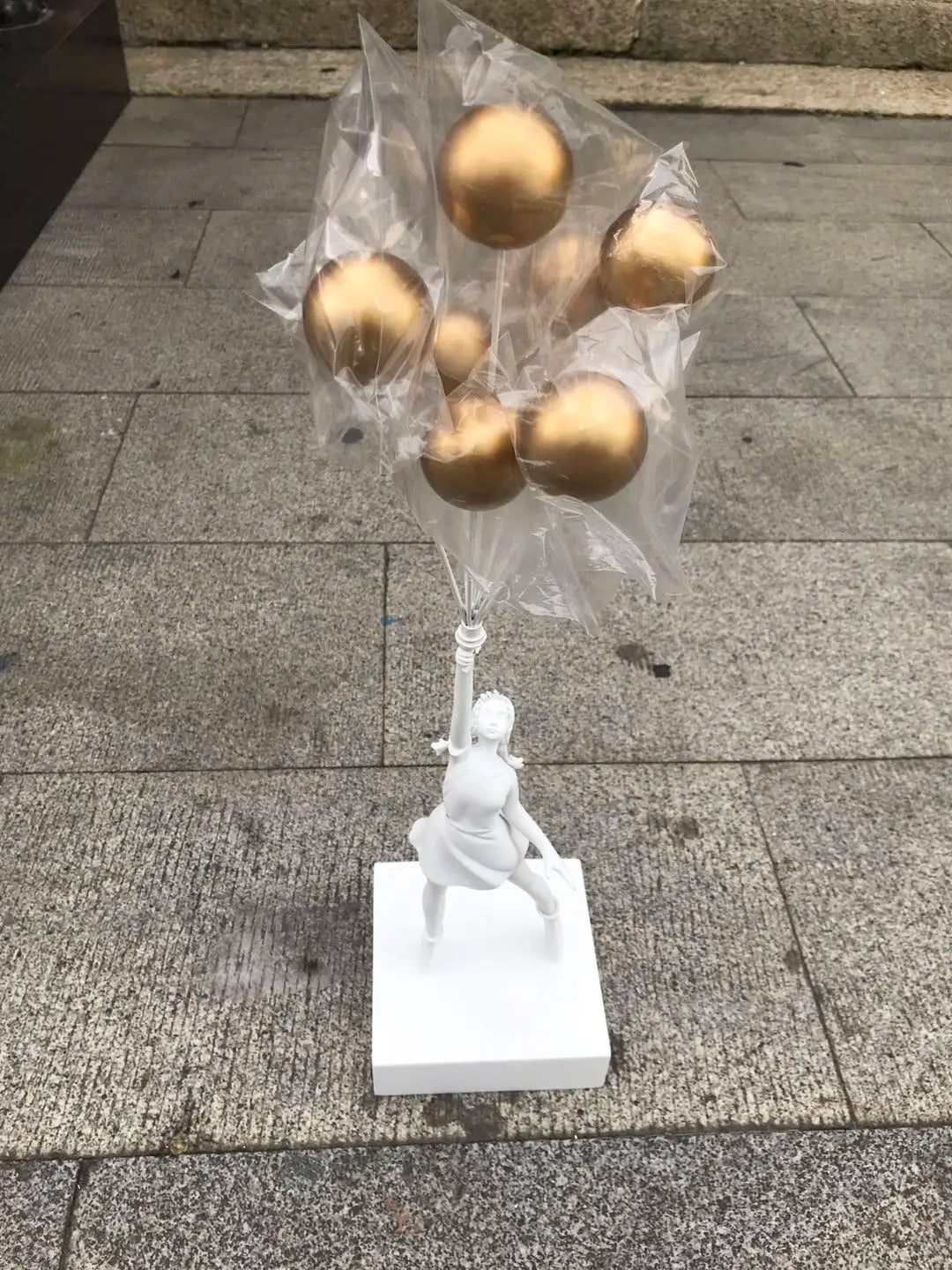 ChandeliersDecor.com-Banksy Statues-Banksy Flying Balloons Girl Figure