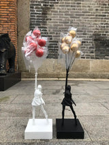 ChandeliersDecor.com-Banksy Statues-Banksy Flying Balloons Girl Figure