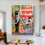 ChandeliersDecor.com-Banksy Wall Poster-Banksy Follow Your Dreams Art: Authentic Inspiration