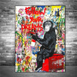 ChandeliersDecor.com-Banksy Wall Poster-Banksy Follow Your Dreams Canvas Art Posters Modern Graffiti Art