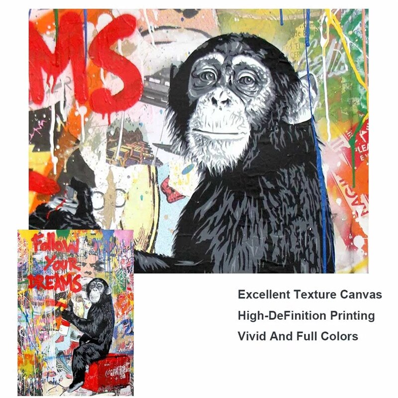 ChandeliersDecor.com-Banksy Wall Poster-Banksy Follow Your Dreams Wall Art - Authentic Work