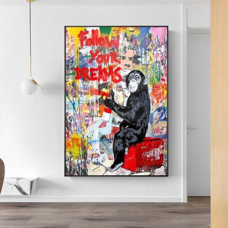 ChandeliersDecor.com-Banksy Wall Poster-Banksy Follow Your Dreams Wall Art - Authentic Work