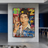 ChandeliersDecor.com-Godfather Wall Art-Banksy Godfather Scarface Pablo Graffiti Canvas Wall Art