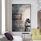 ChandeliersDecor.com-Banksy Wall Poster-Banksy Graffiti Alice and Wonderland Canvas Wall Art