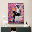 ChandeliersDecor.com-Banksy Wall Poster-Banksy Graffiti Art Love Boy and Girl Canvas Wall Art