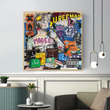 ChandeliersDecor.com-Banksy Wall Poster-Banksy Graffiti David Luxury Fashion Canvas Wall Art
