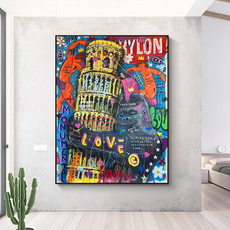 ChandeliersDecor.com-Banksy Wall Poster-Banksy Graffiti King Kong Canvas Art