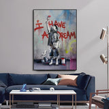ChandeliersDecor.com-Banksy Wall Poster-Banksy Have a Dream Wall Art - Unique Canvas Masterpiece