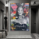 ChandeliersDecor.com-Kate Moss Wall Art-Banksy Kate Moss Graffiti Canvas Wall Art
