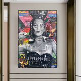 ChandeliersDecor.com-Kate Moss Wall Art-Banksy Kate Moss Graffiti Canvas Wall Art